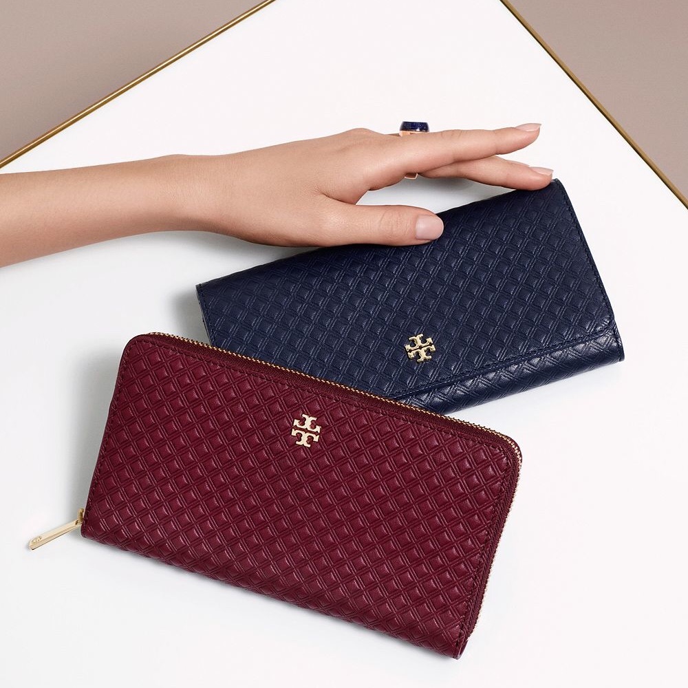 Marion Dimond Embossed Zip around Wallet